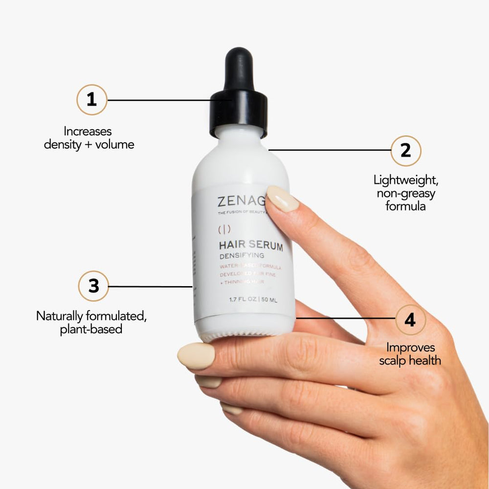 Zenagen lifestyle before and after showing fuller-looking hair
