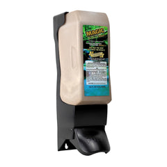 Zenex 3.55 L bottle next to a hand showing scale and refill practicality