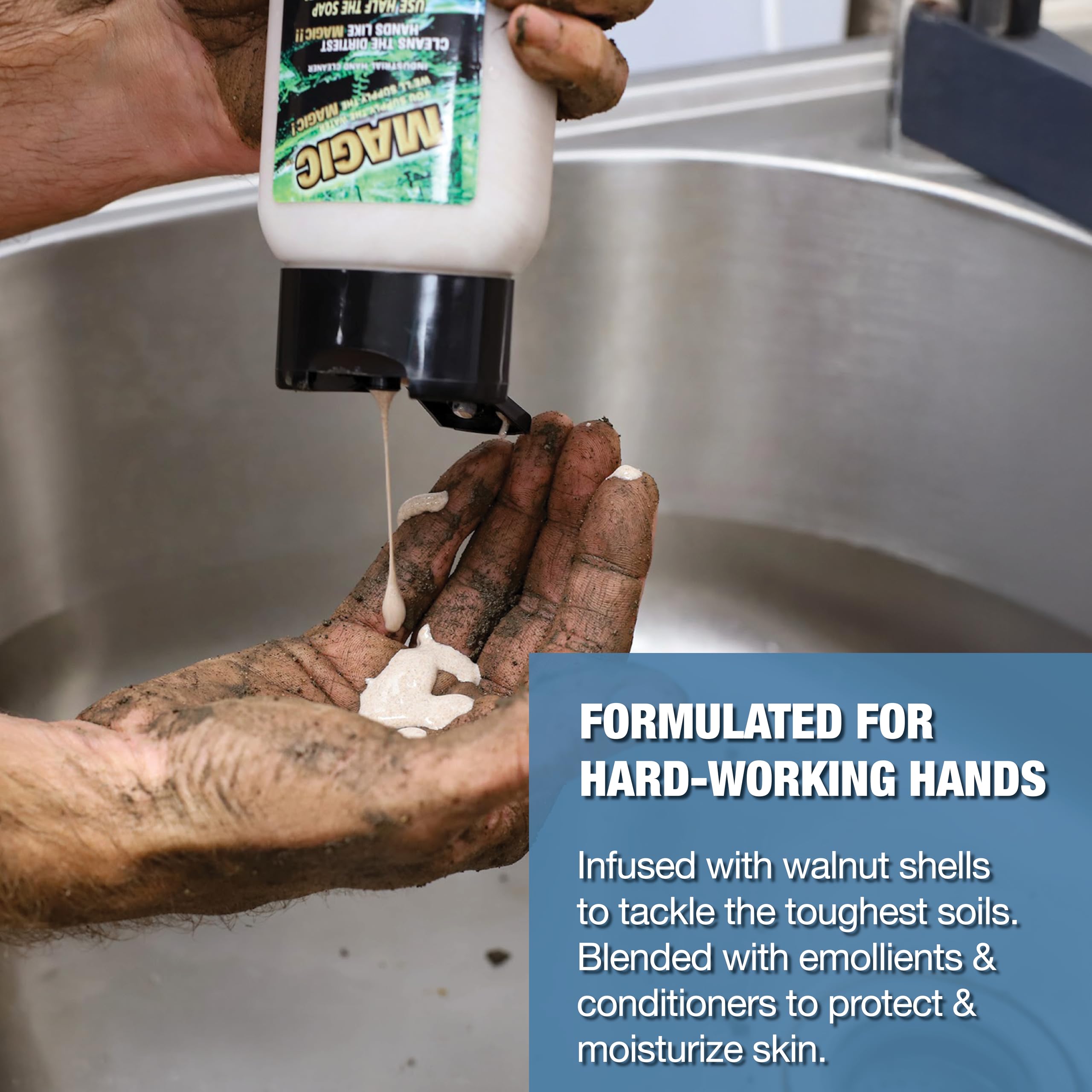 Zenex being poured as a refill for quick dispenser top-ups benefit