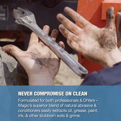 Zenex soap texture on hands demonstrating deep-cleaning action without dryness