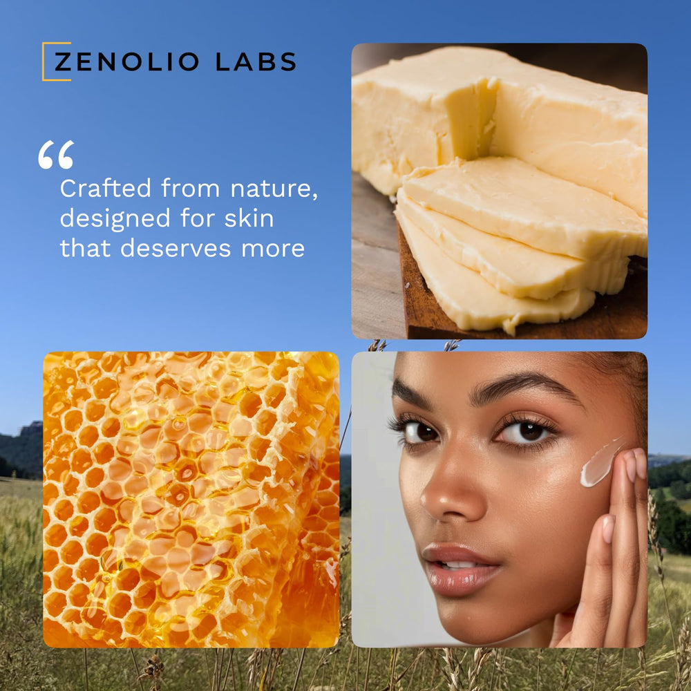 Zenolio Labs product on bathroom vanity in lifestyle shot indicating ritual-friendly moisturizer