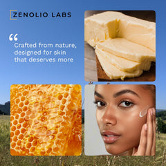 Zenolio Labs product on bathroom vanity in lifestyle shot indicating ritual-friendly moisturizer
