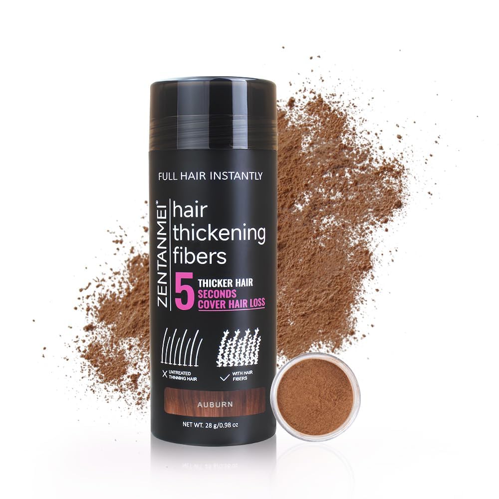 ZENTANMEI front packaging showing auburn hair fiber benefits