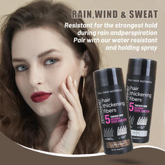ZENTANMEI fibers on hairline close-up, seamless blend and fuller look benefit