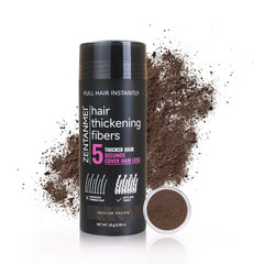 ZENTANMEI front packaging bottle showing medium brown fibers and benefits