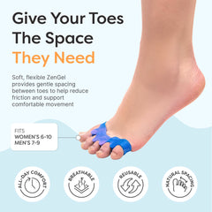 ZenToes close-up gel texture demonstrating firm support and durability