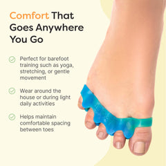 ZenToes foam wedges displayed to show adjustable spacing options