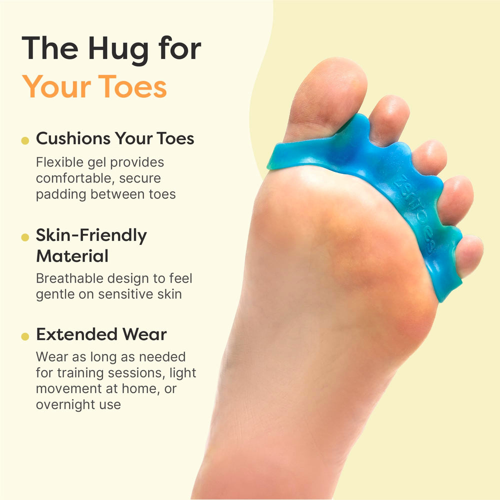 ZenToes beside a ruler to illustrate size and scale for accurate fit