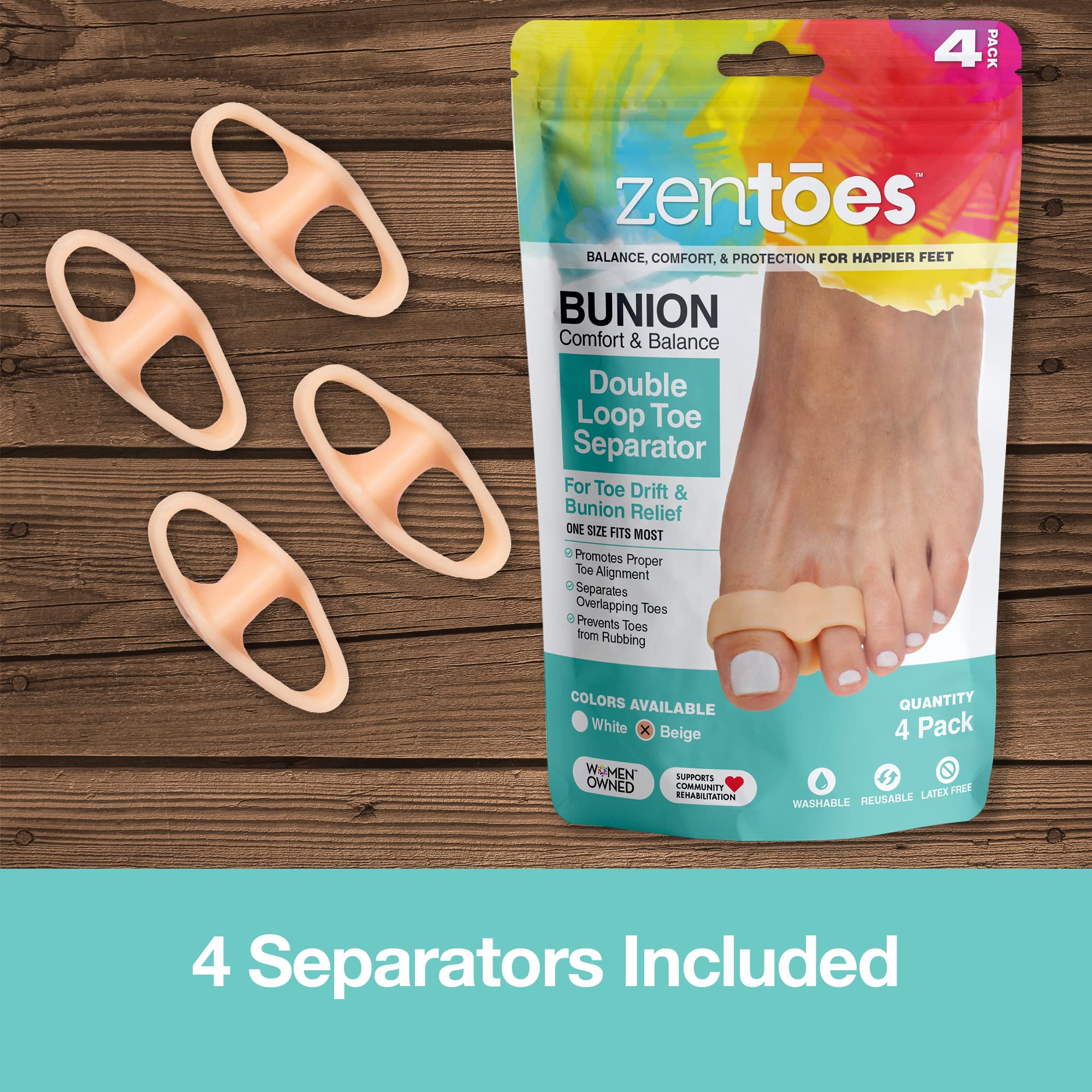 ZenToes side profile splint fit highlighting alignment support benefit