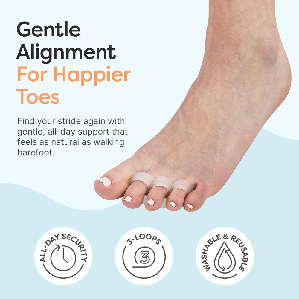 zentoes single spacer close-up displaying firm gel and smooth edges for comfort