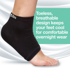ZenToes socks beside ruler showing size and fit guidance benefit