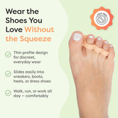 ZenToes top view displaying triple loops that secure toes for stability