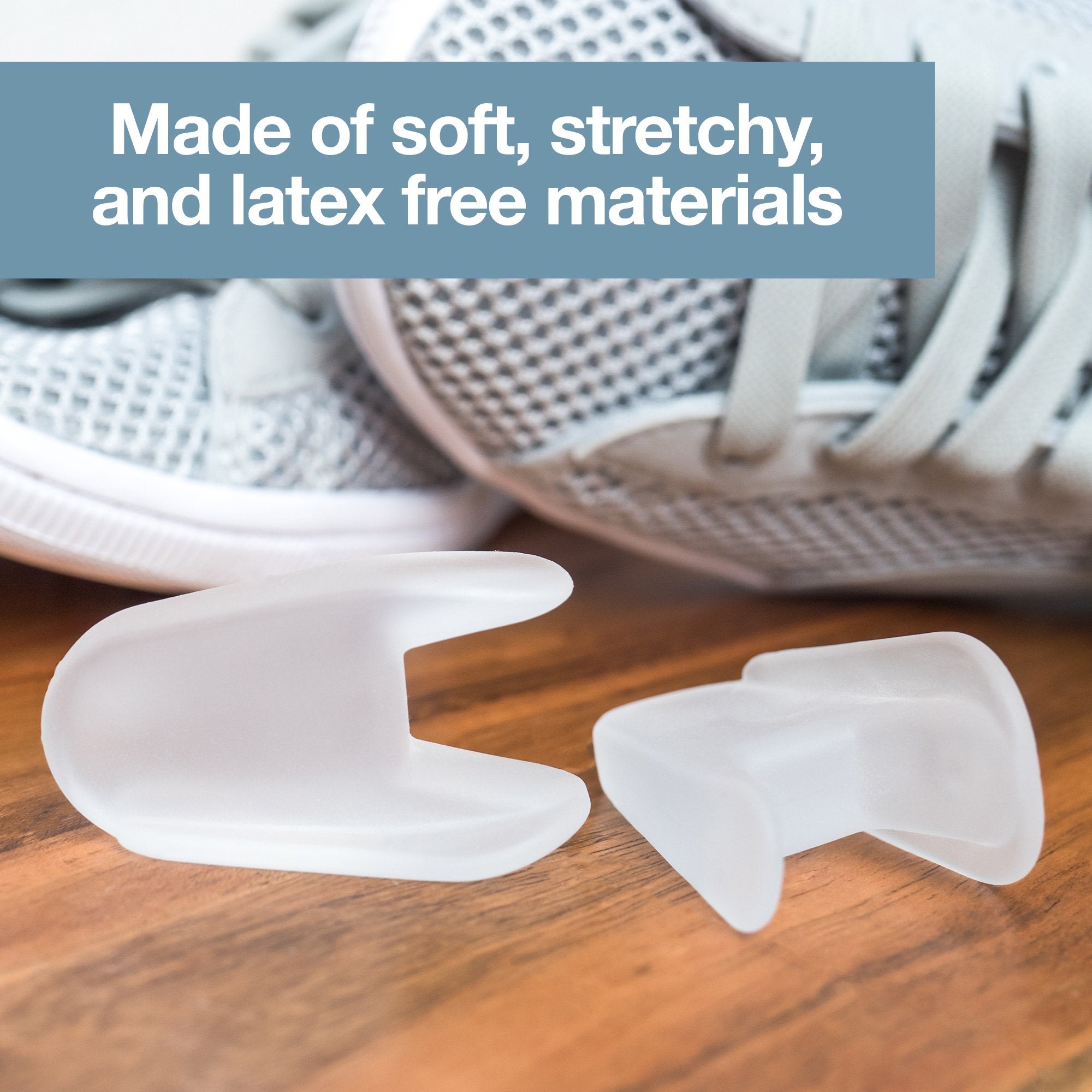 ZenToes worn in a sandal lifestyle shot demonstrating discreet everyday comfort