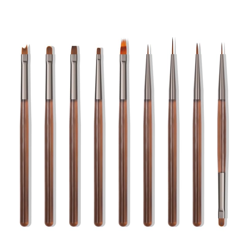 ZEOHBETY front packaging showing nine brushes, professional kit benefit