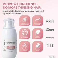 Zepfta with rice water ingredient bottle highlighting natural smoothing and fullness