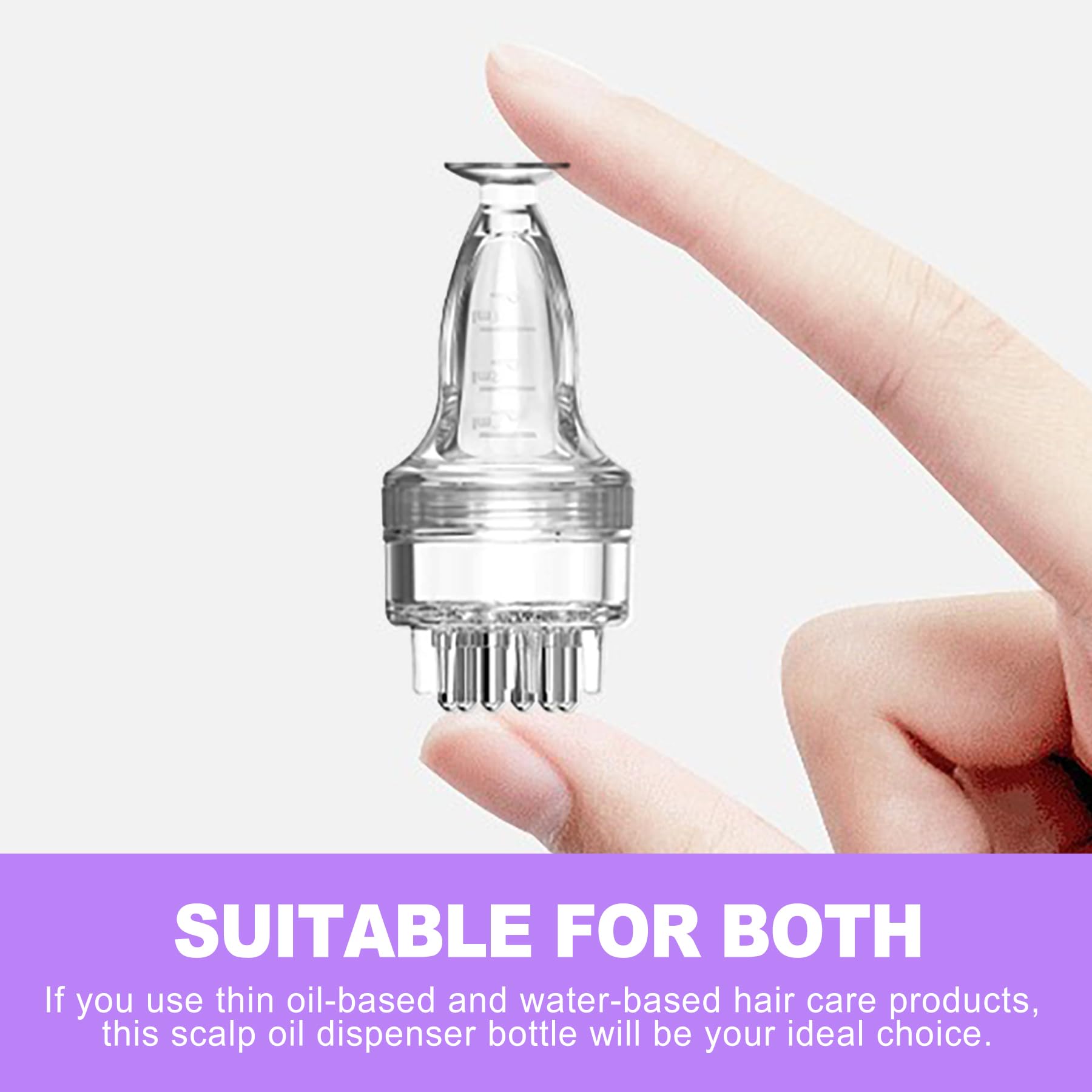 ZeriLion applicator in use on scalp providing mess-free targeted application benefit