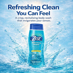 Zest close-up of pump and label details highlighting ingredients and easy dispensing