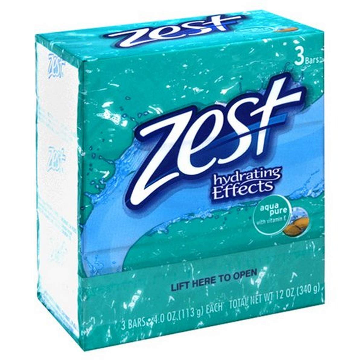 Zest front packaging showing three 4 oz bars and clear labeling for convenient storage