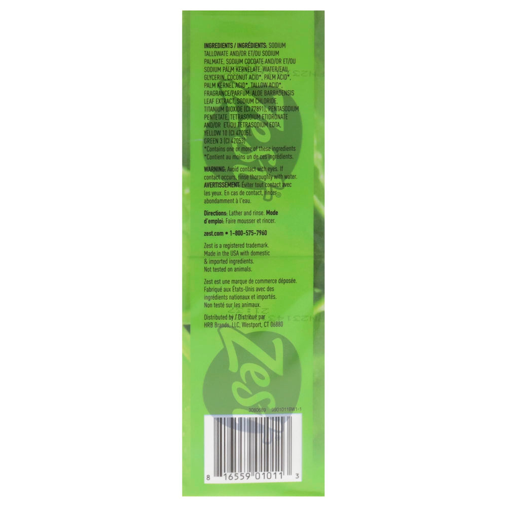 Zest Fresh Aloe bar in hand to show 4 oz size and travel-friendly benefit