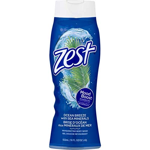 Zest Ocean Breeze front bottle showing label and fresh-clean benefit