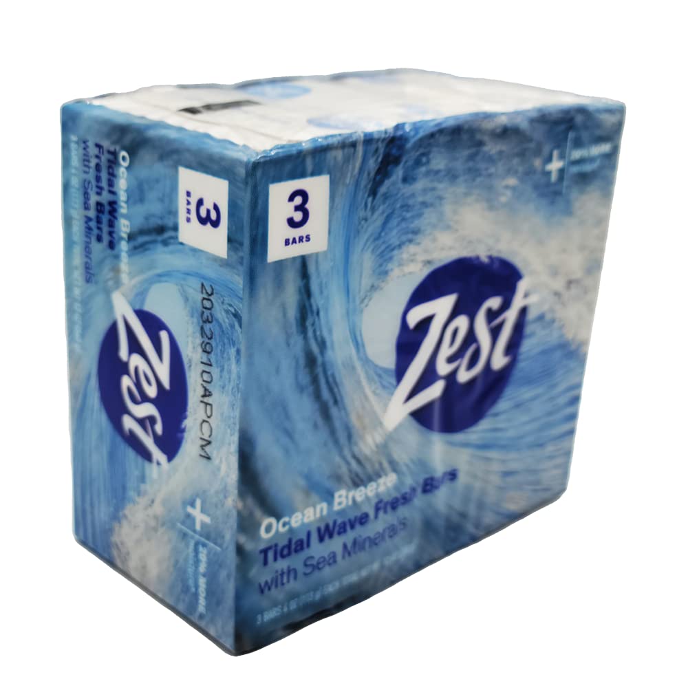 Zest single bar close-up showing texture and edges benefit: visible soap quality