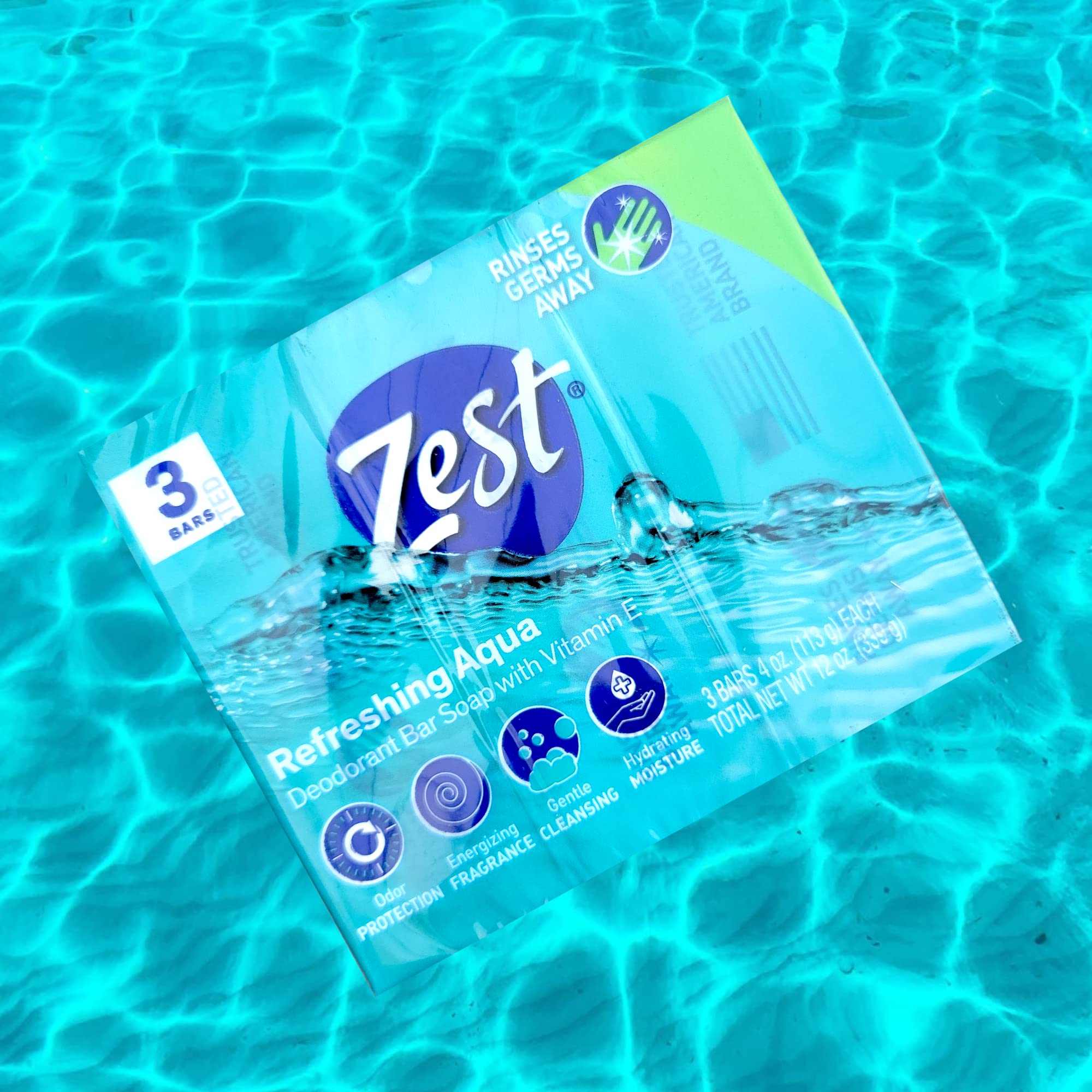 Zest close-up foam texture on skin demonstrating gentle lather