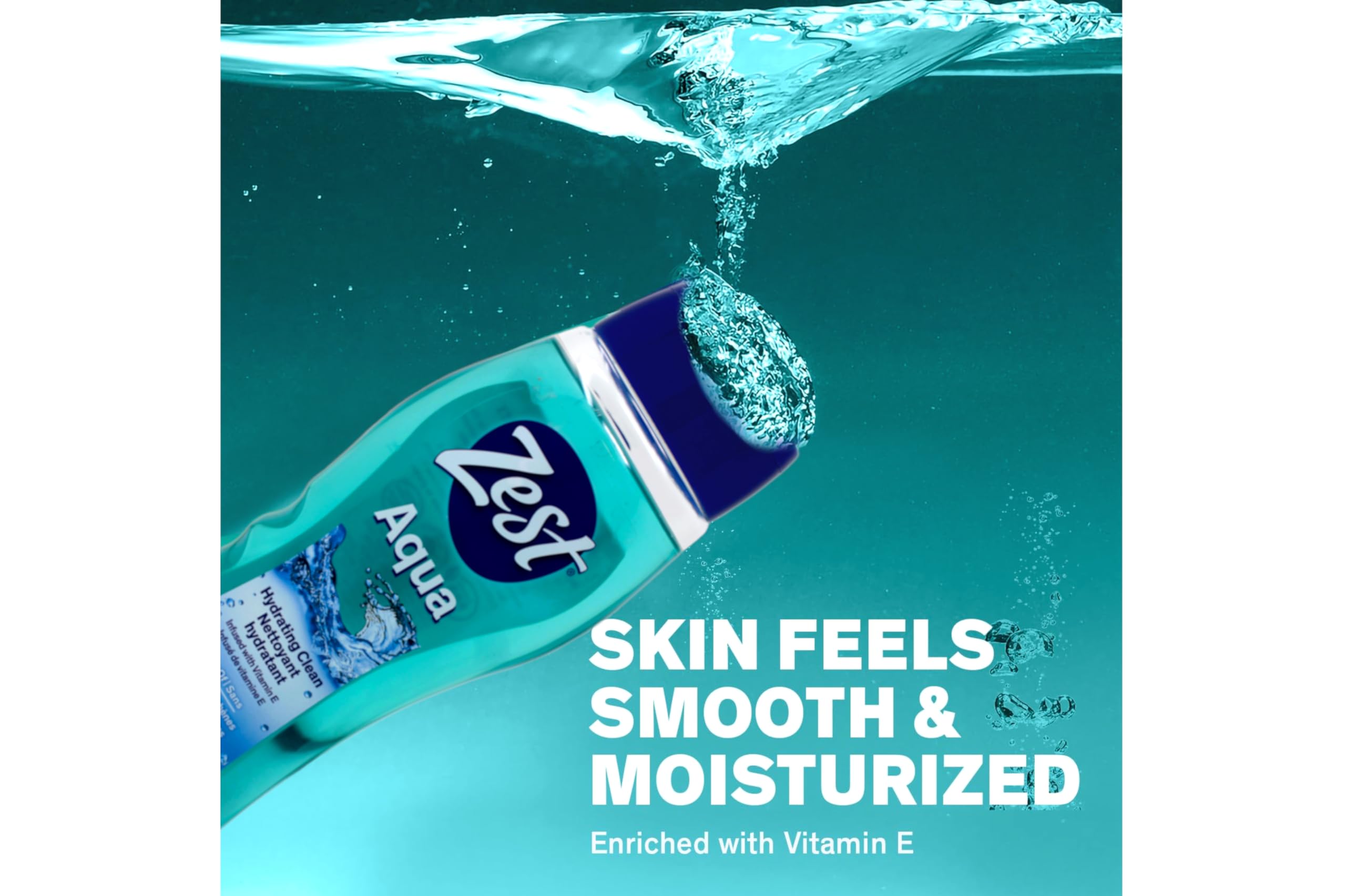 Zest in shower held by user indicating gentle cleansing and everyday use
