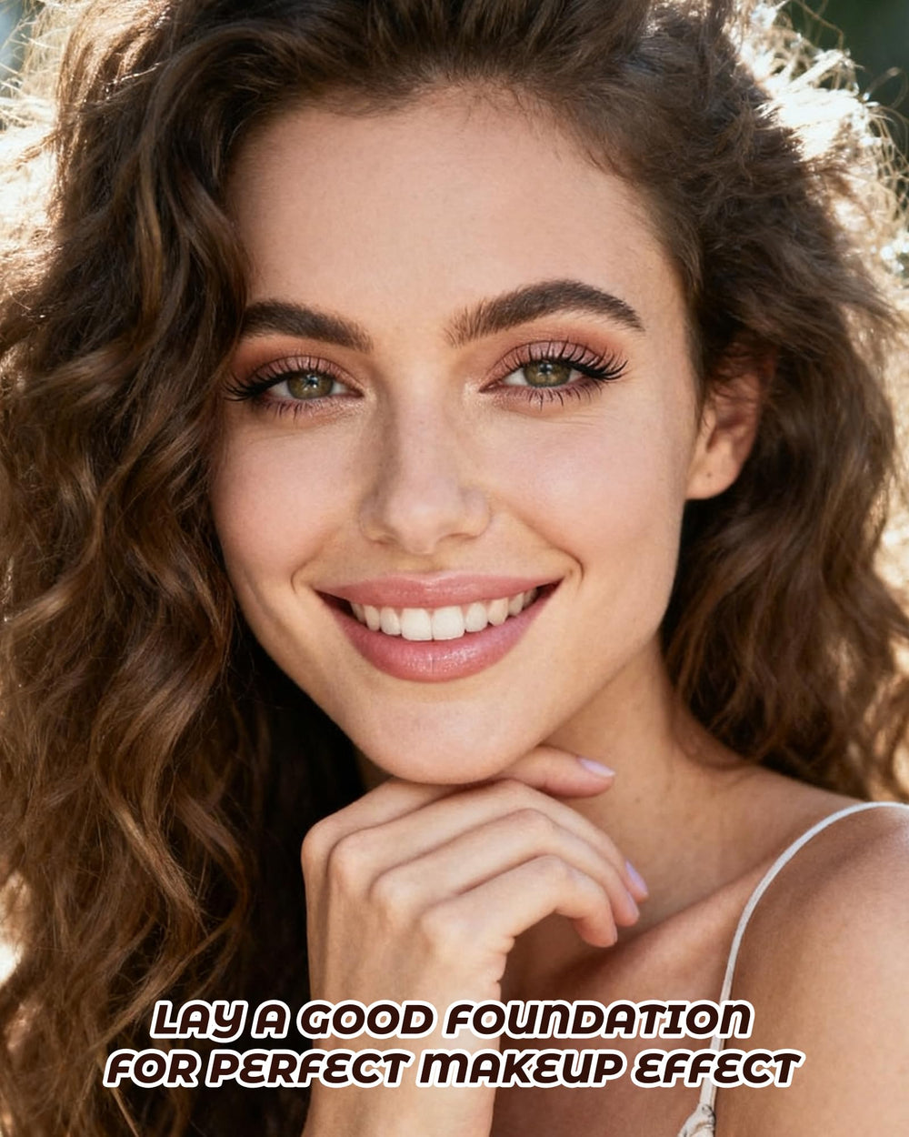 ZEVNI model applying peach pencil under eye to neutralize dark circles for brighter look