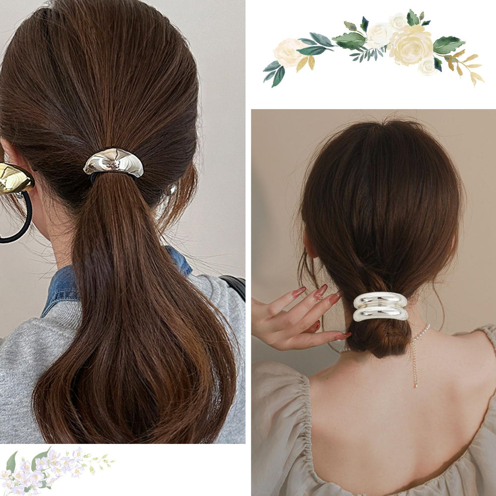 ZEYER metal cuff over elastic knot showing protective cover and gentle hold benefit