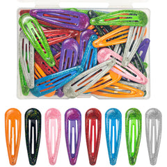 ZGQHZR front packaging showing 48 glitter snap clips, ideal for styling variety