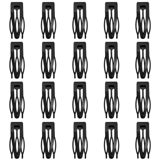 ZGQHZR front view of black clip pack showing quantity and tidy storage benefit