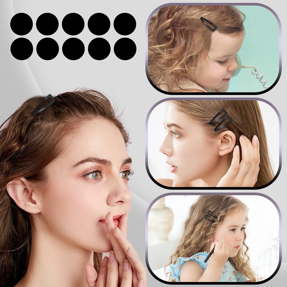 ZGQHZR clip holding a bun in hair illustrating reliable styling support