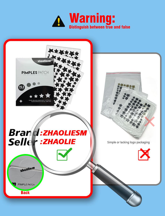 ZHAOLIESM star patches on backing sheet ready to peel for targeted use