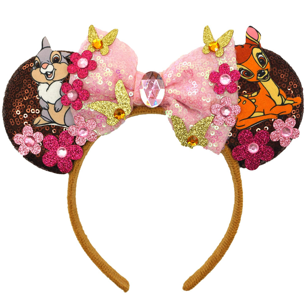 ZHENNAN bow headband front view shows fabric bow and comfortable fit