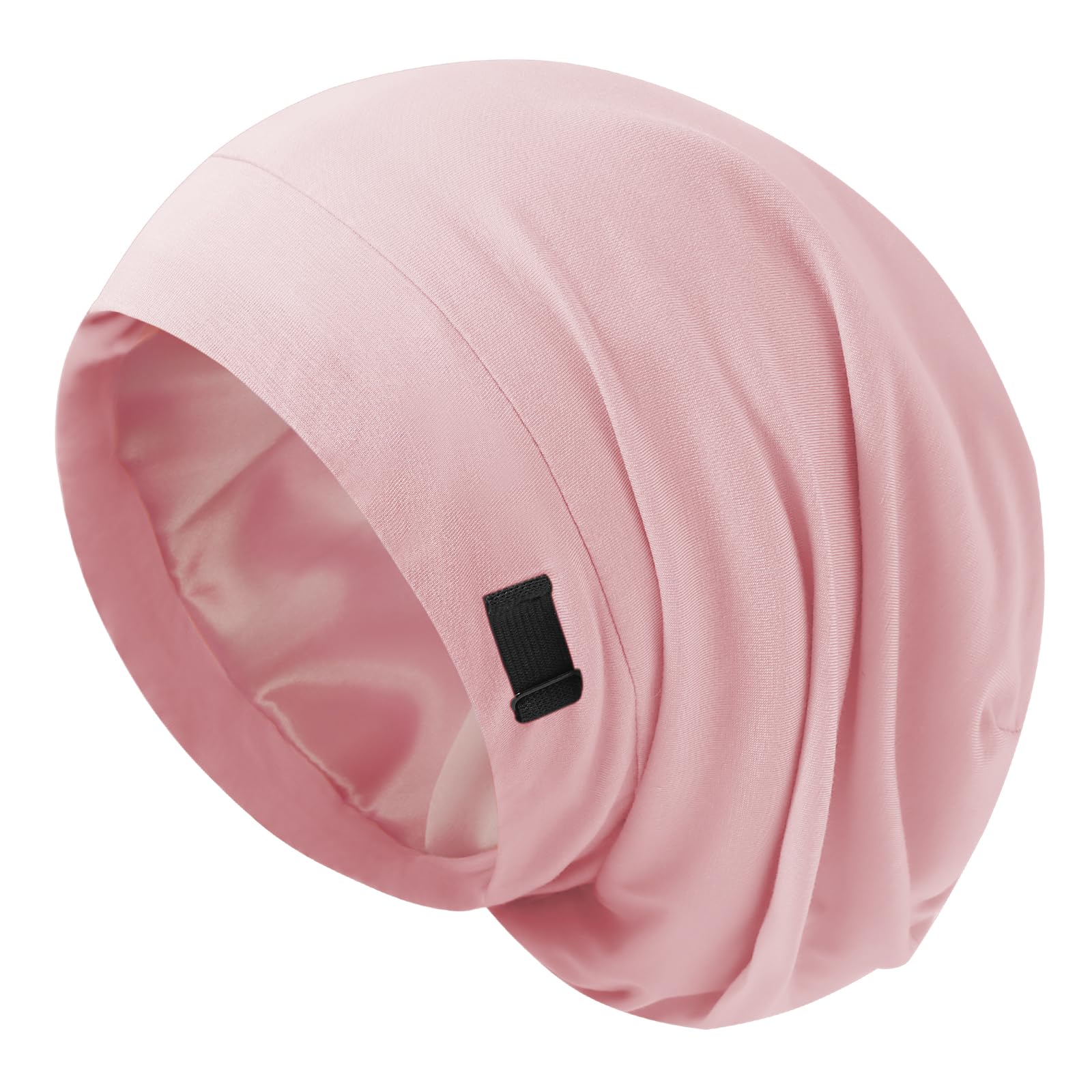ZHENSILK front view of bonnet showing beanie shape and neat fit