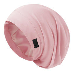 ZHENSILK front view of bonnet showing beanie shape and neat fit