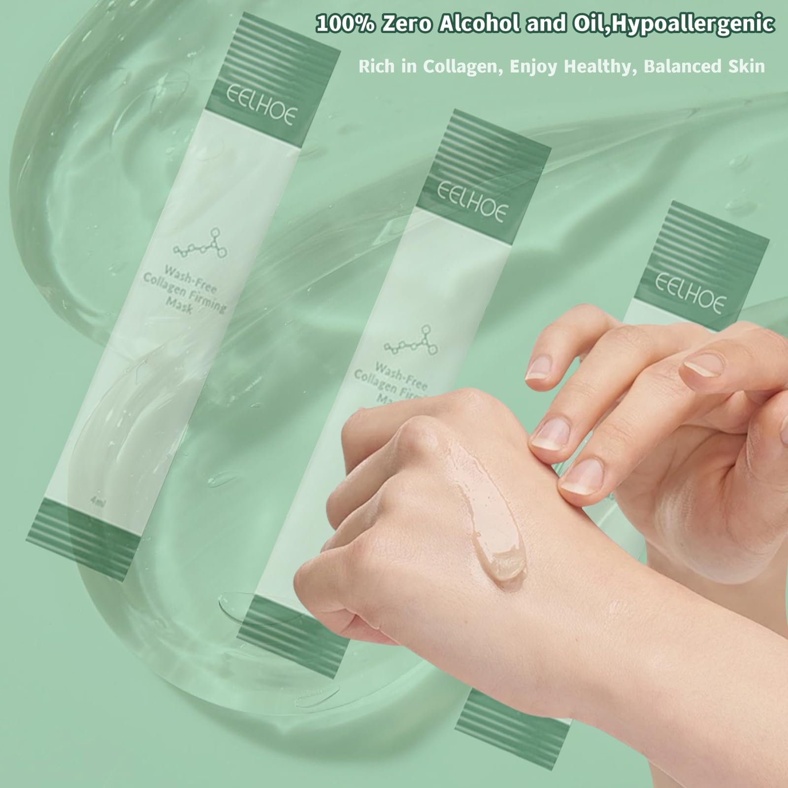 zhnnt ingredients display with vitamin C and hyaluronic acid benefit