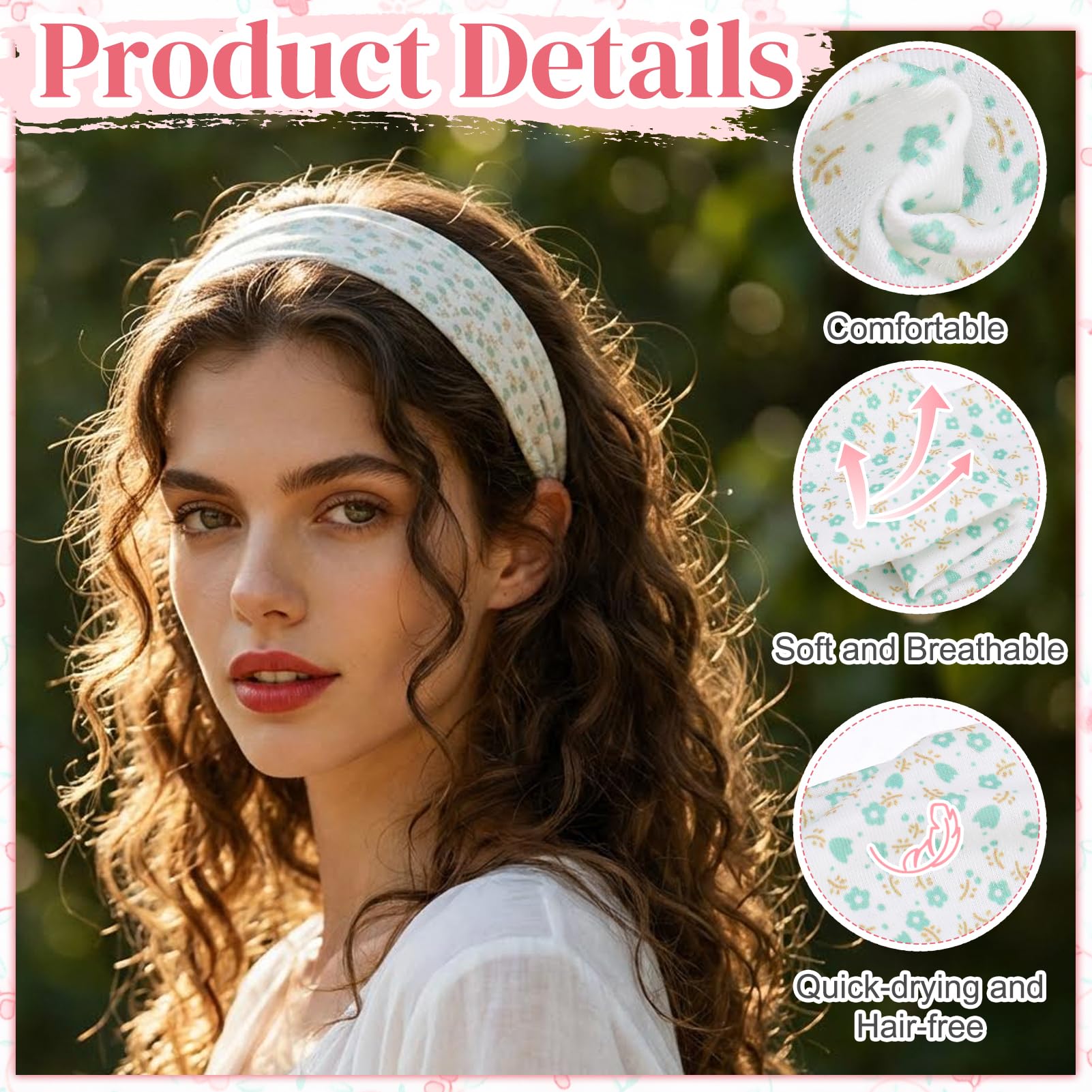 ZhouBoat headband worn during yoga demonstrating secure, non-slip hold