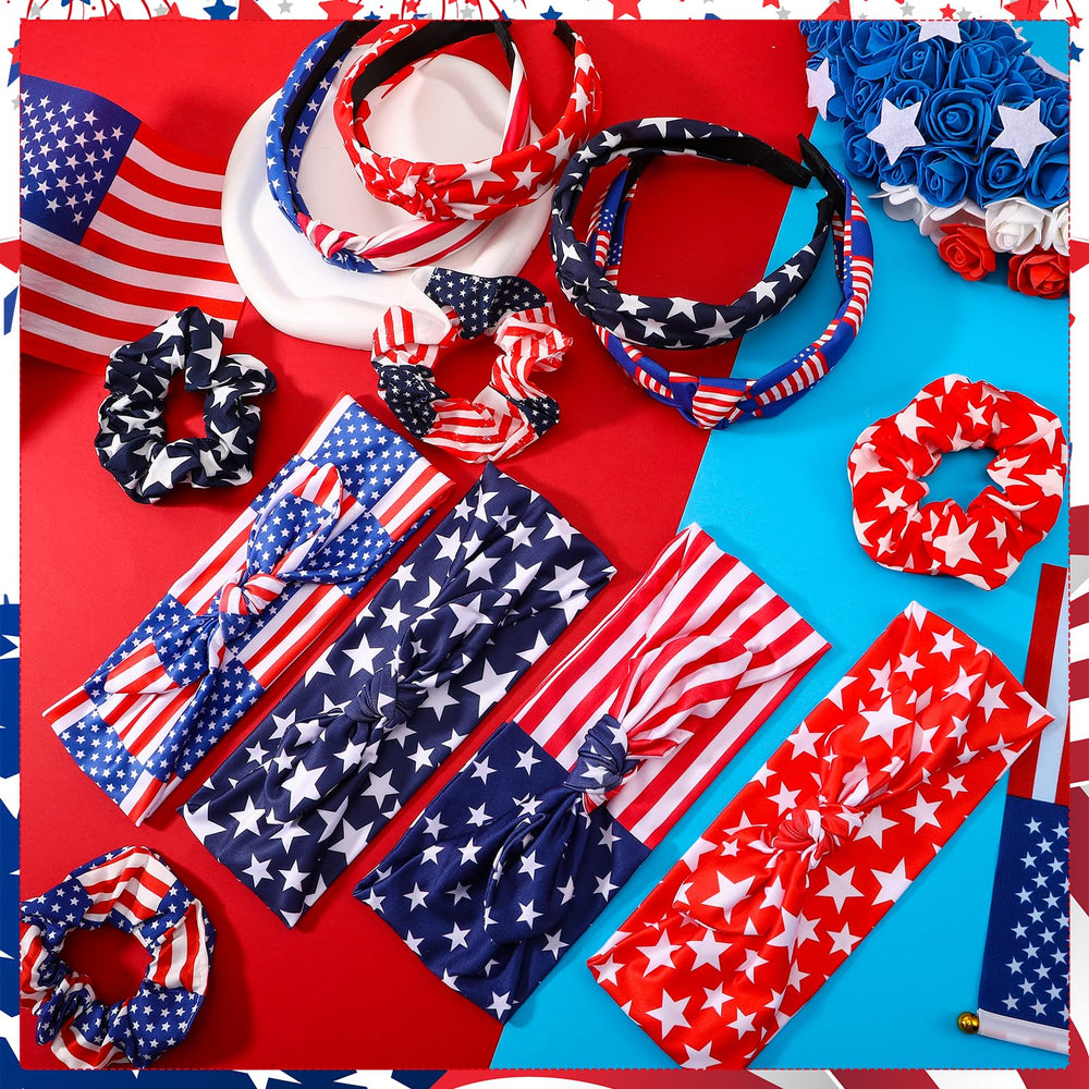 ZhouBoat hair accessories paired with July 4th outfit showing festive flair