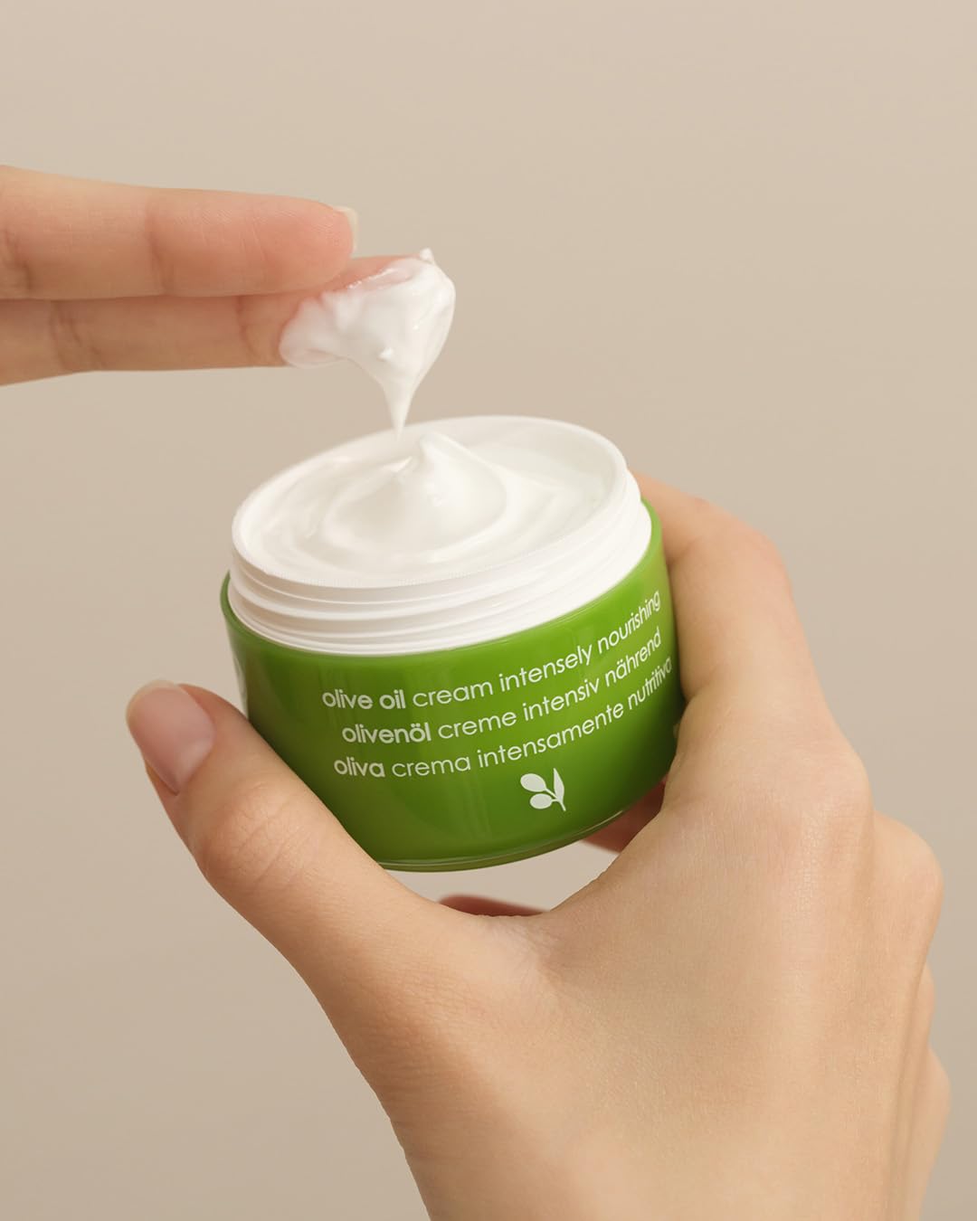 Ziaja olive oil ingredient shot highlighting natural cold-pressed oil benefit