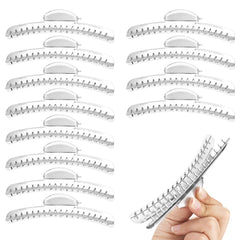 ZIBARBER front view of silver metal wave clips showing compact, professional hold