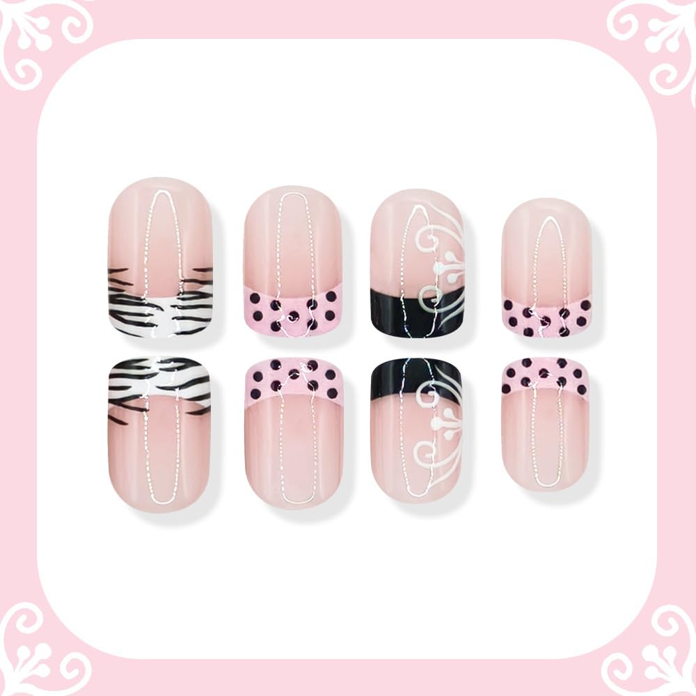 ZIFANHU hands applying press-on nails illustrating easy 30-second application