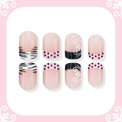 ZIFANHU hands applying press-on nails illustrating easy 30-second application