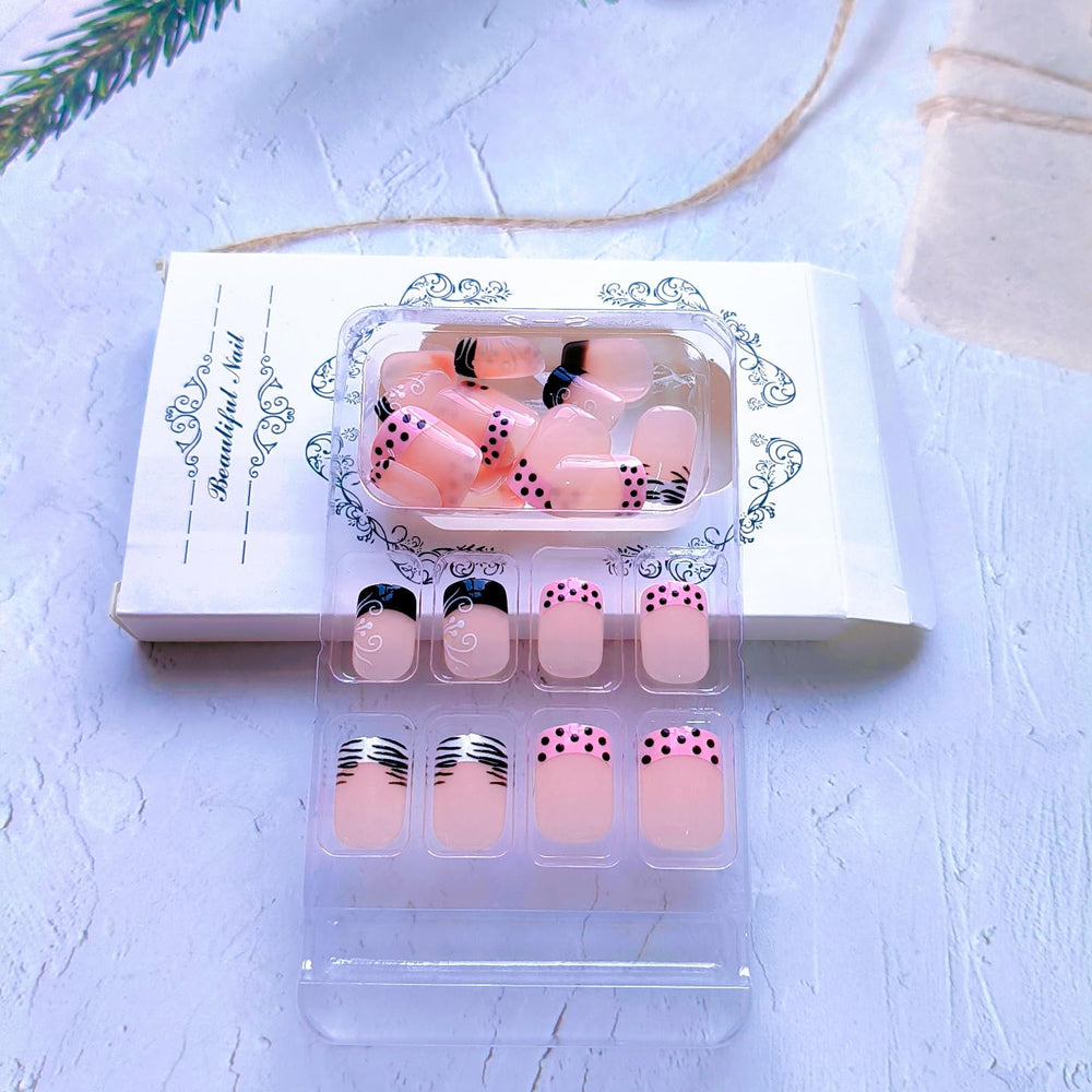 ZIFANHU nail file with jelly glue stickers for secure, neat adhesion