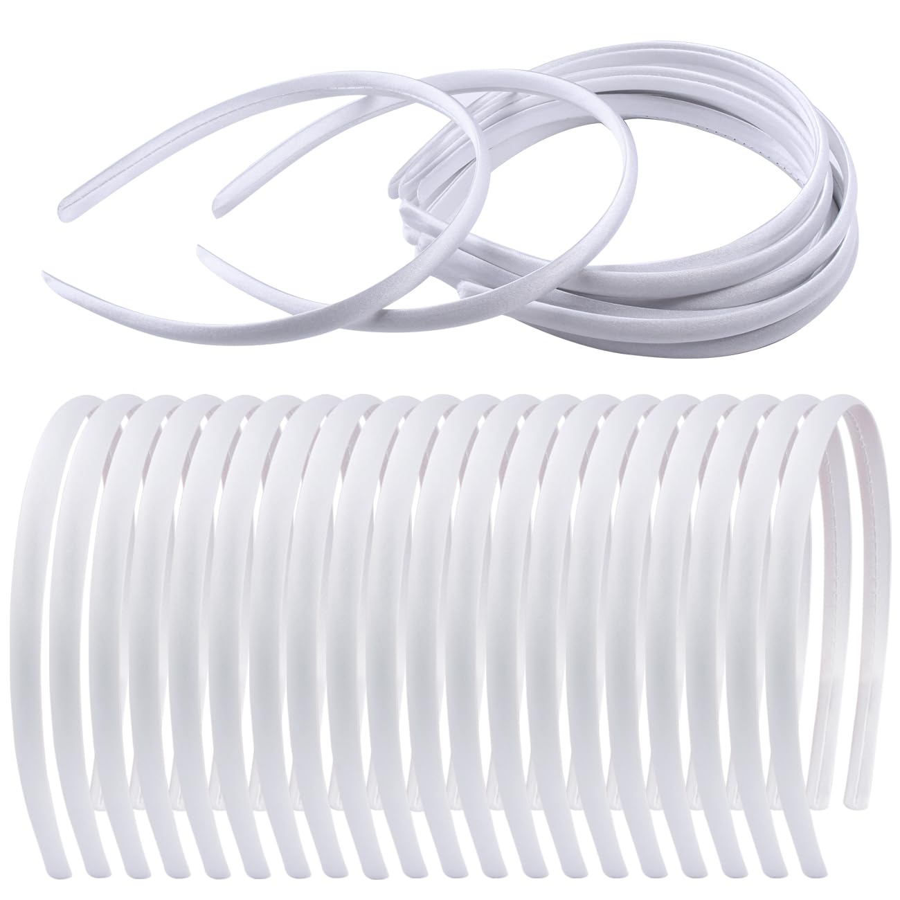 Zifengcer front pack of 20 white headbands showing value and quantity