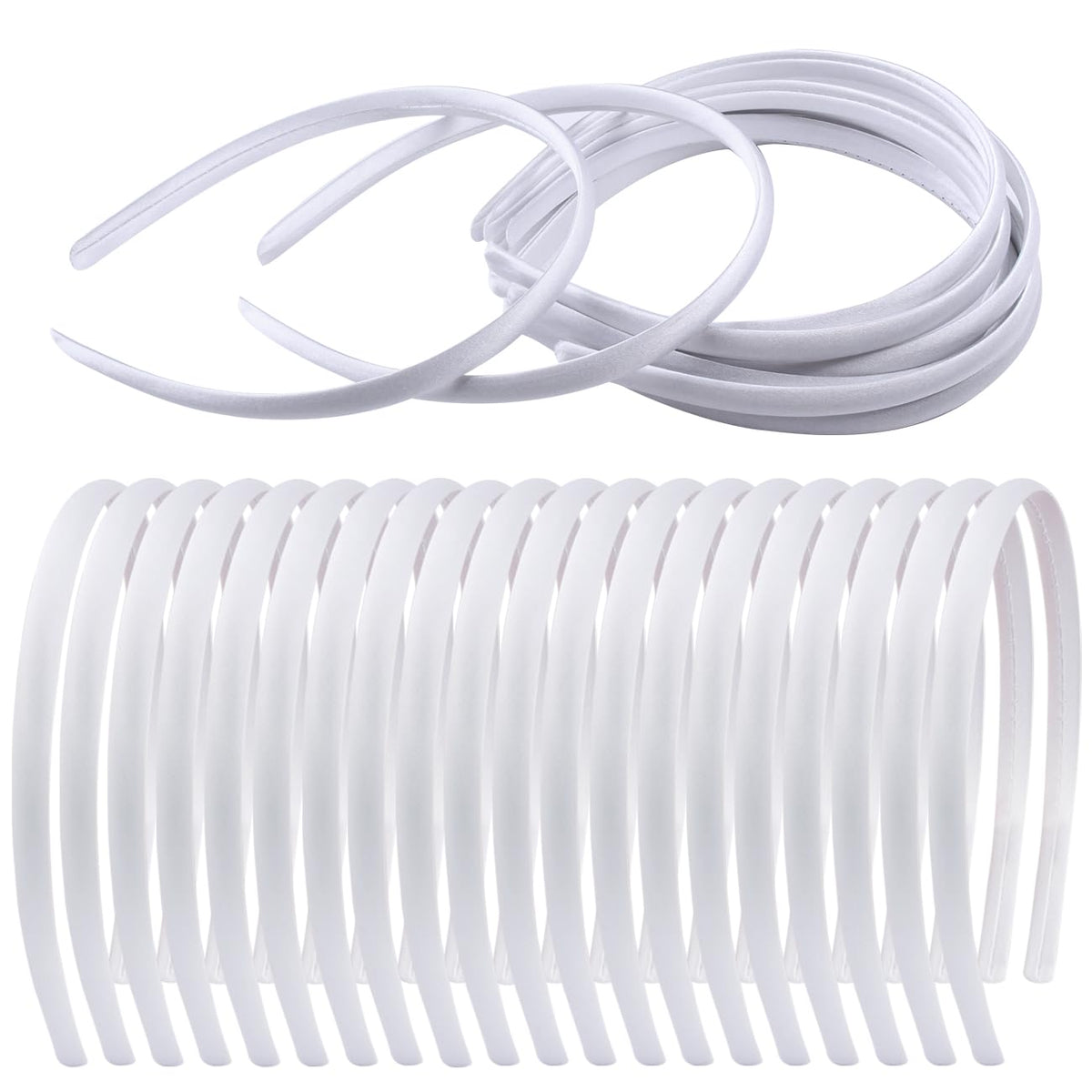 Zifengcer front pack of 20 white headbands showing value and quantity