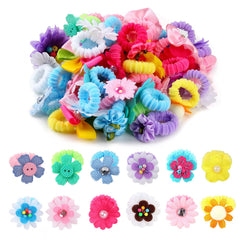 Zifengcer front packaging showing 50 colorful hair ties and bows for variety