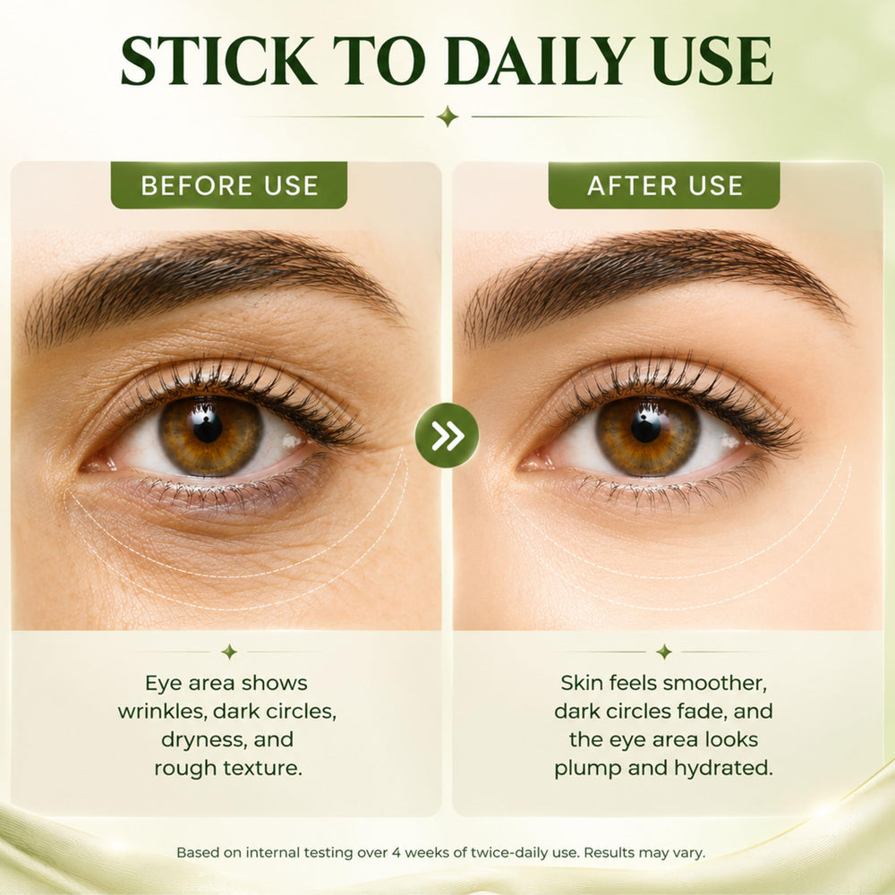 ZIIDII application scene showing night routine for targeted under-eye care