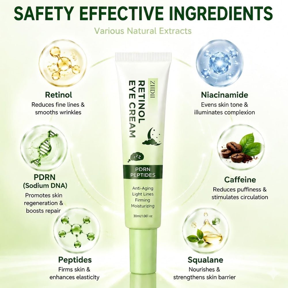 ZIIDII ingredient display highlighting PDRN and peptides for firmer skin