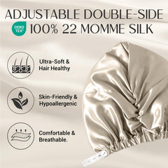 ZIMASILK bonnet interior lining visible, showing smooth silk for less friction